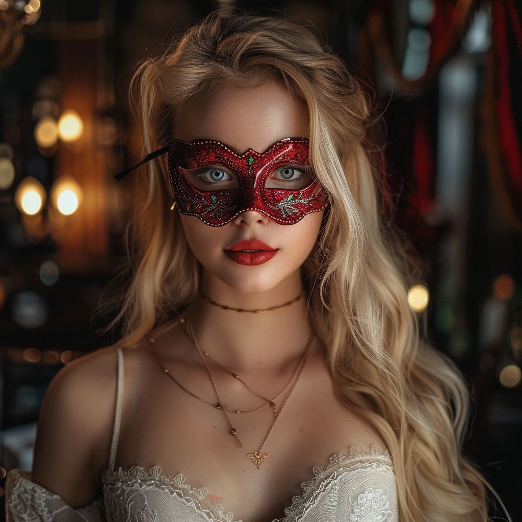 Cute red mask