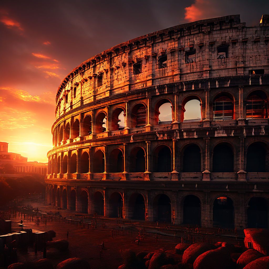 Colosseum in the sunset