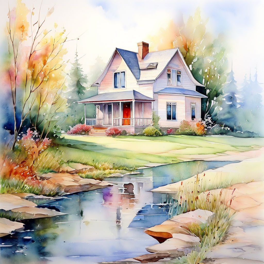 nice house and scenery