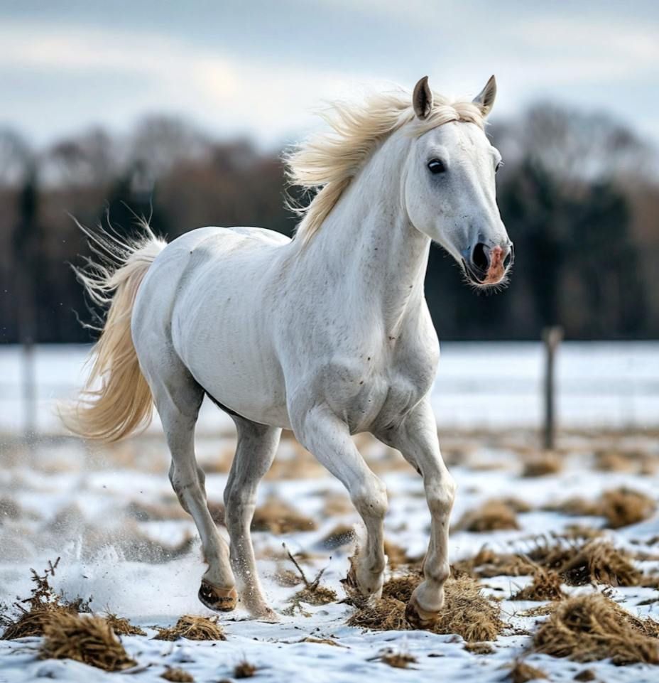 White Horse in Snowfield