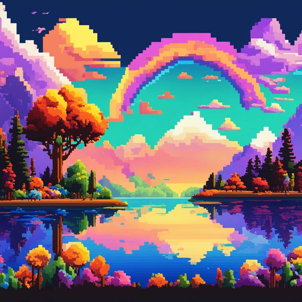 Rainbow Realm Pixel Art