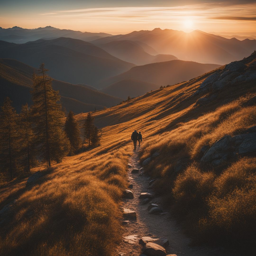 Hiking in the mountains