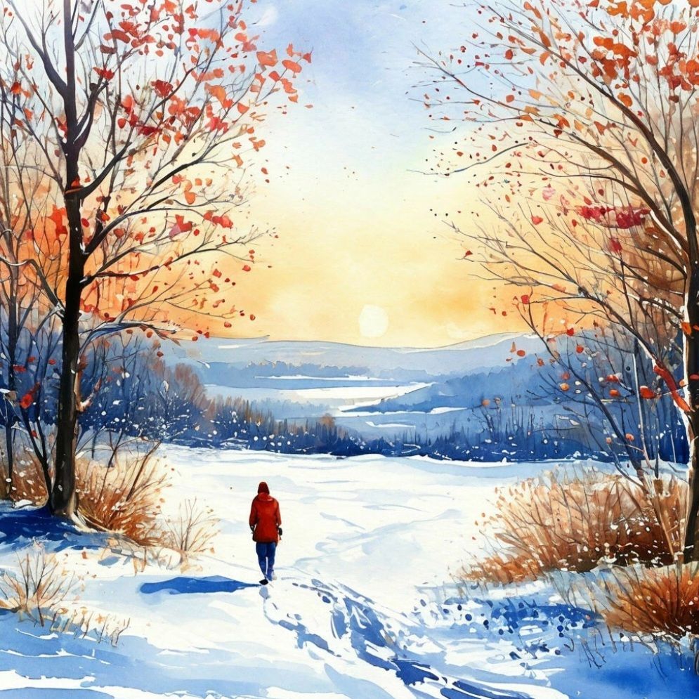 watercolor winter