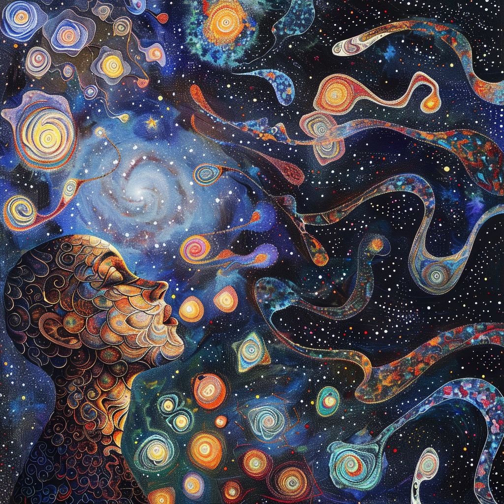 Human being who talks to the universe