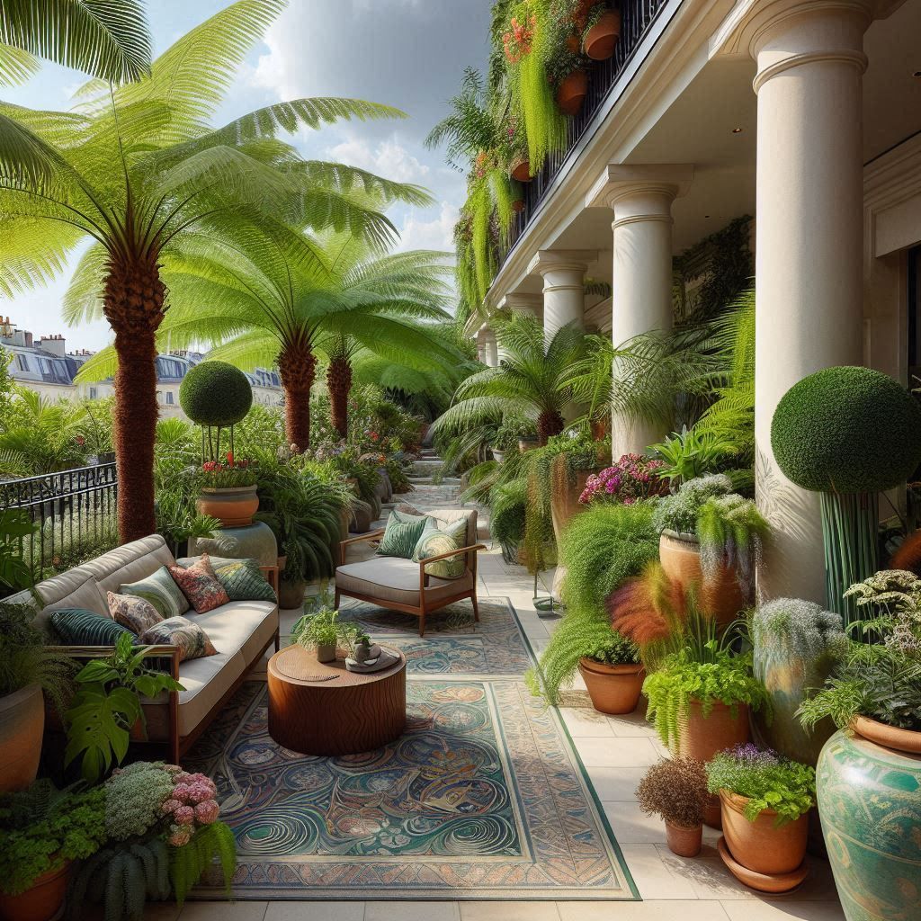 a penthouse garden