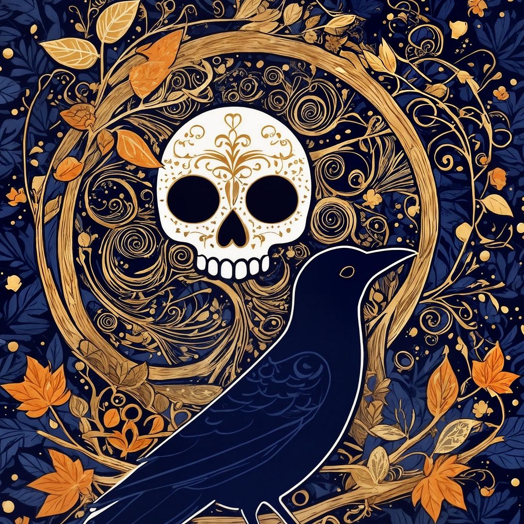 Crow and Skull