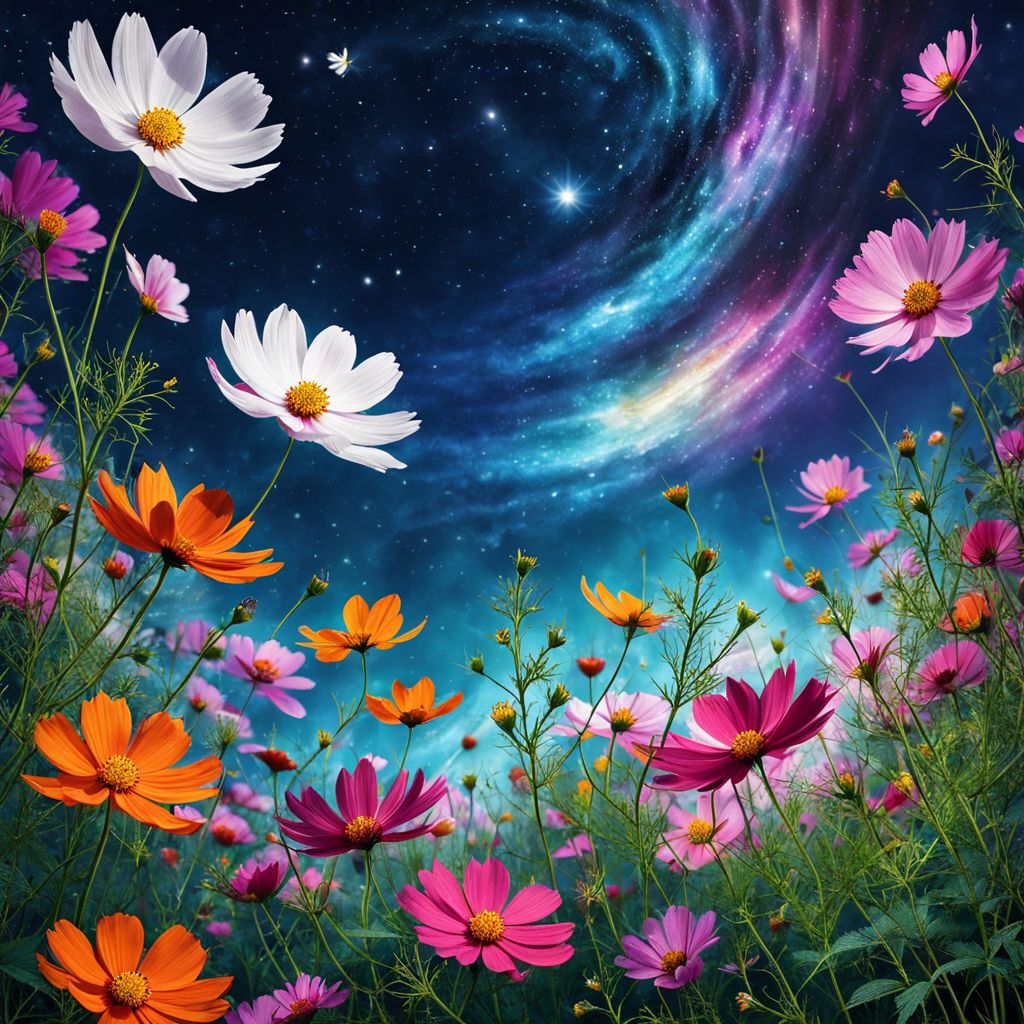 cosmos-flowers-and-trees-mysterious