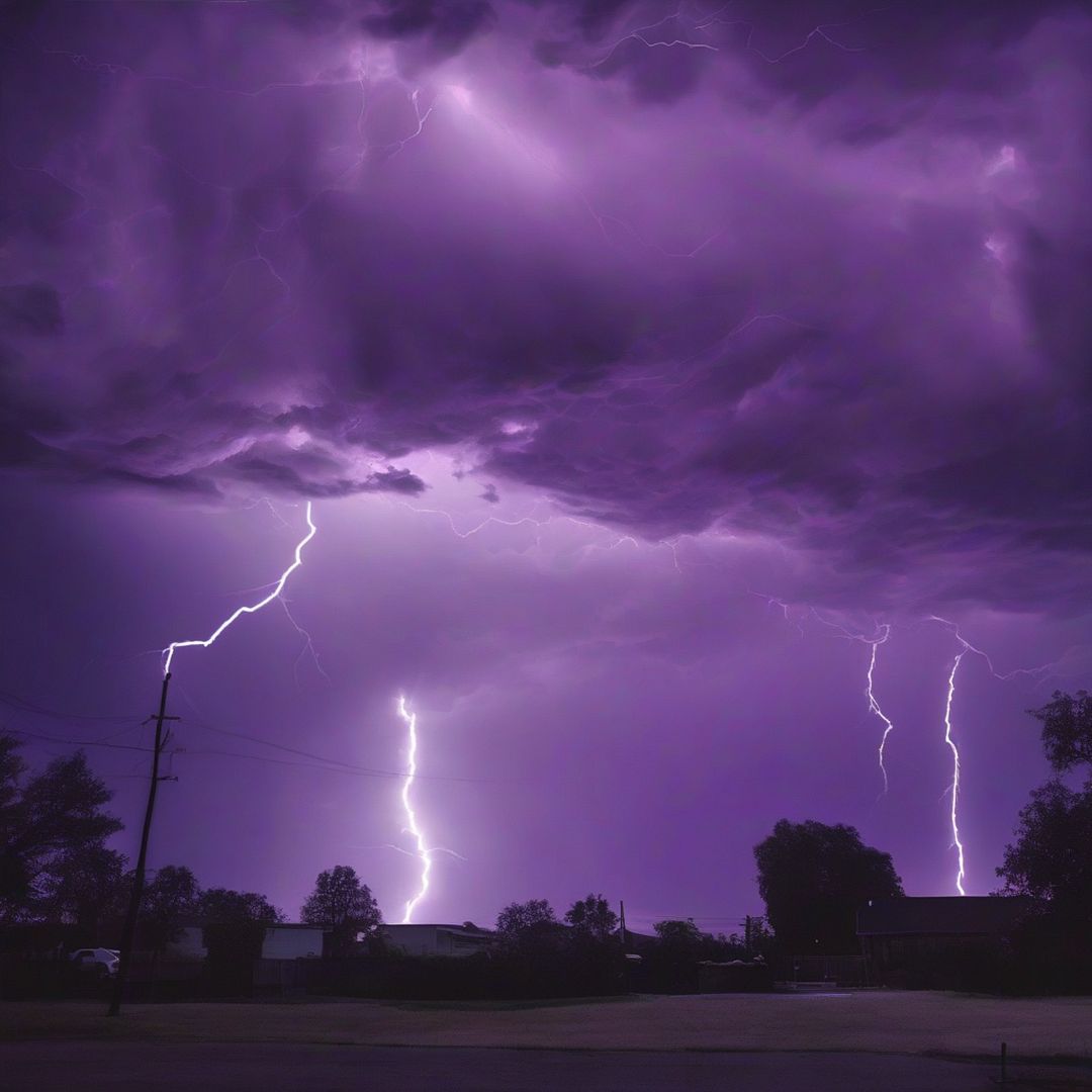 lightning hit the ground