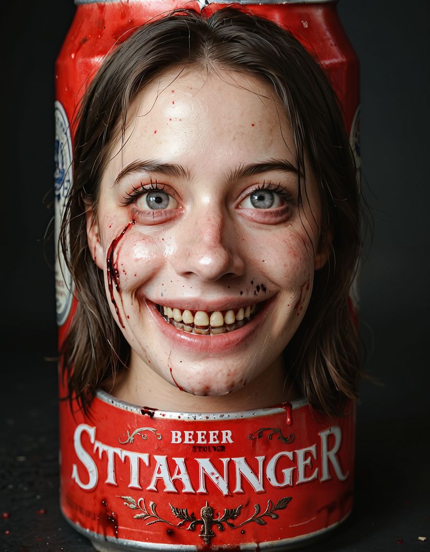 Stranger's smile beer can