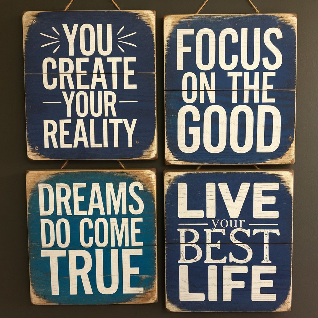 you create your reality, Focus on the good, dreams do come true, live your best life.