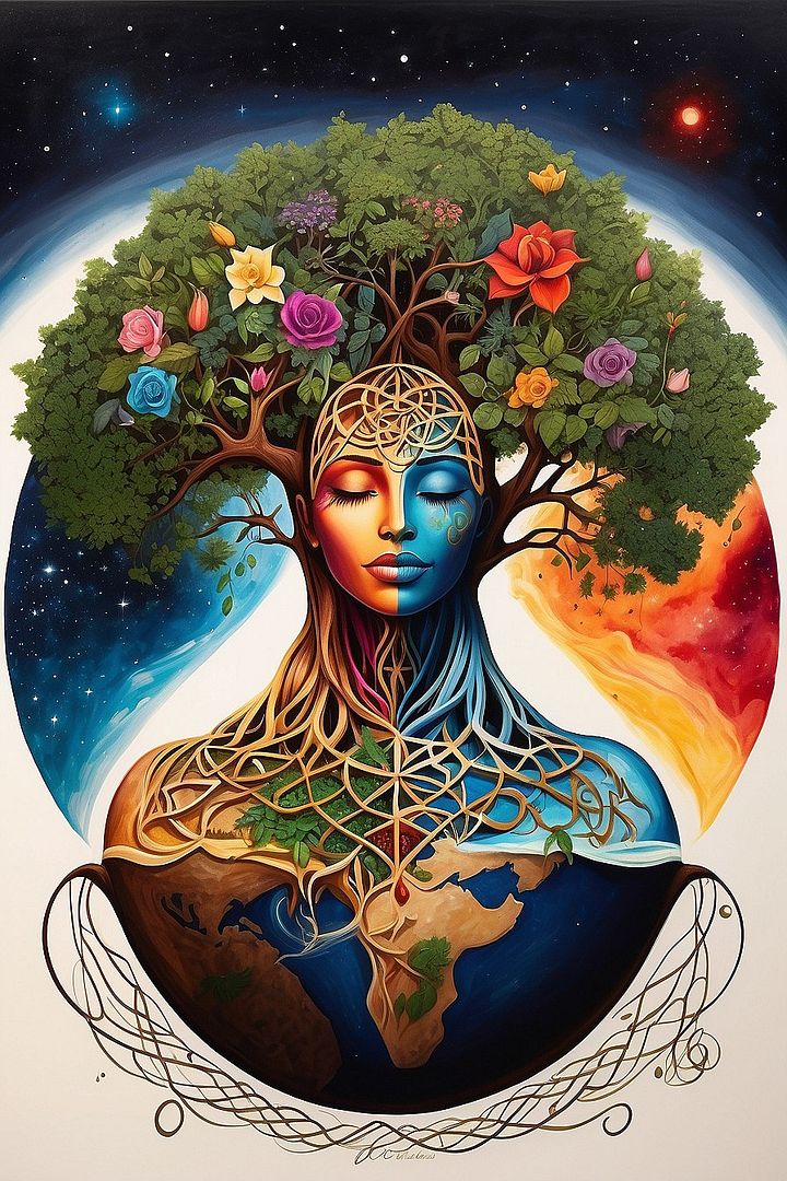 Mother Earth and tree of life