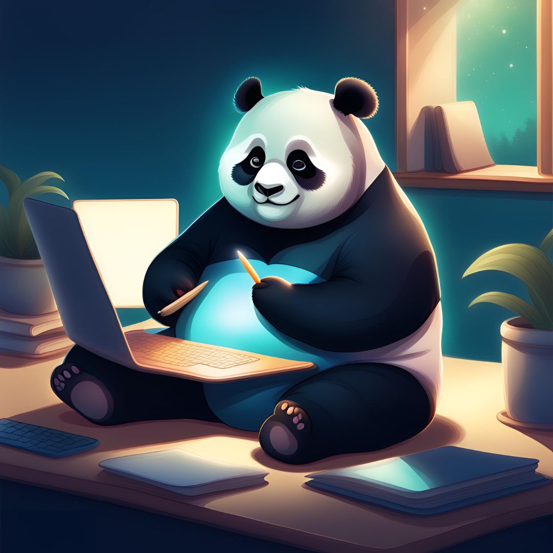 Hard Working Panda