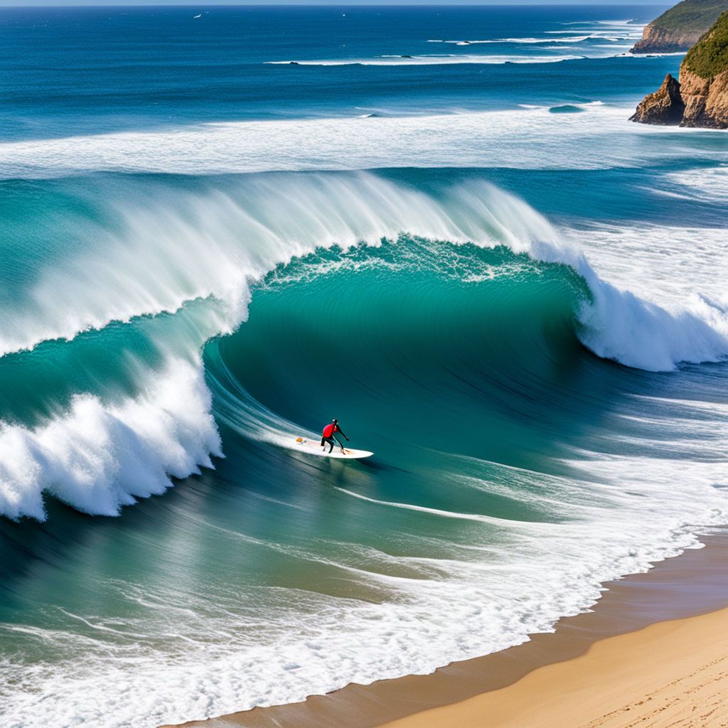 a nice surfer on the waves