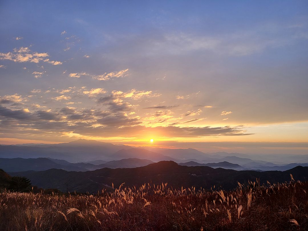 황매산 노을