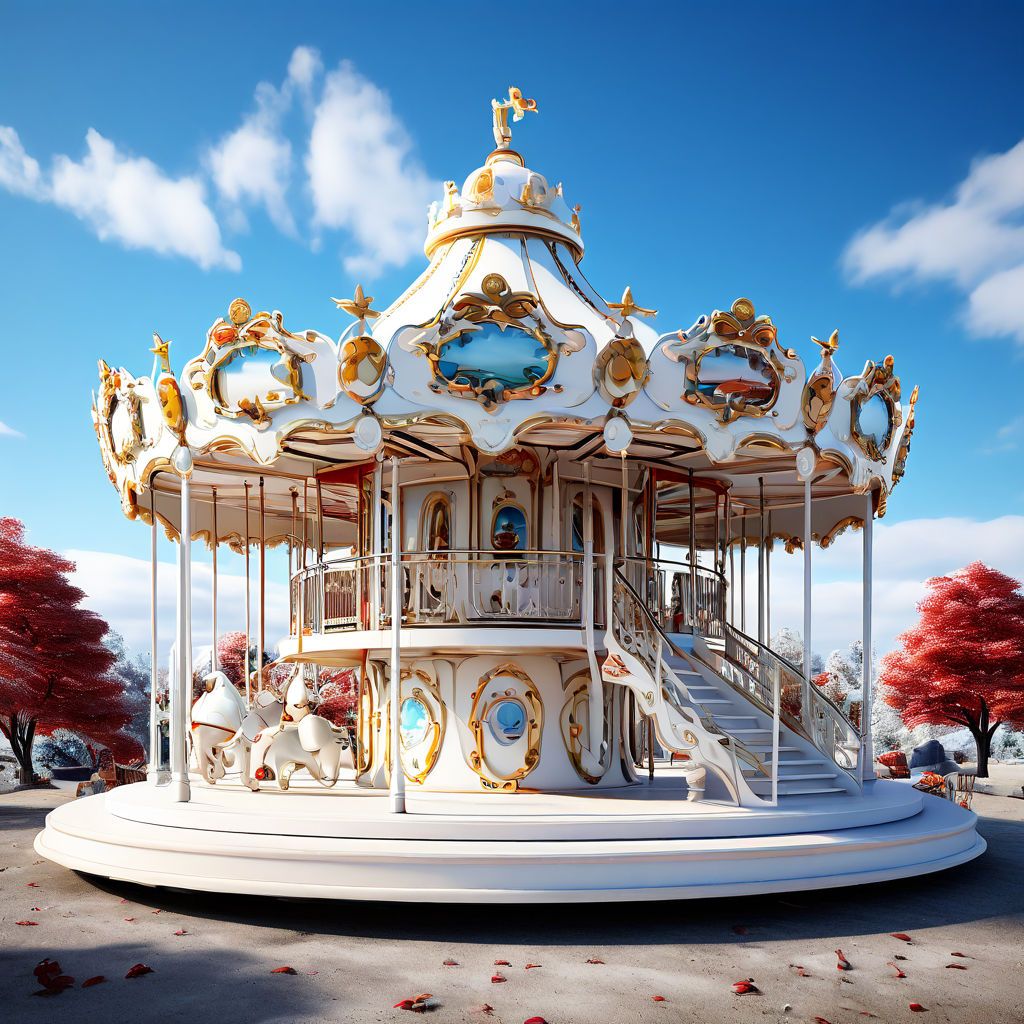 a-white-merry-go-round