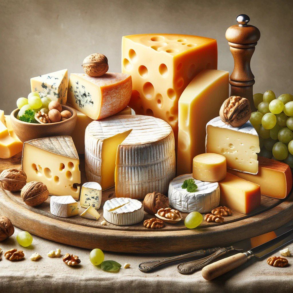 Tasty cheese plate