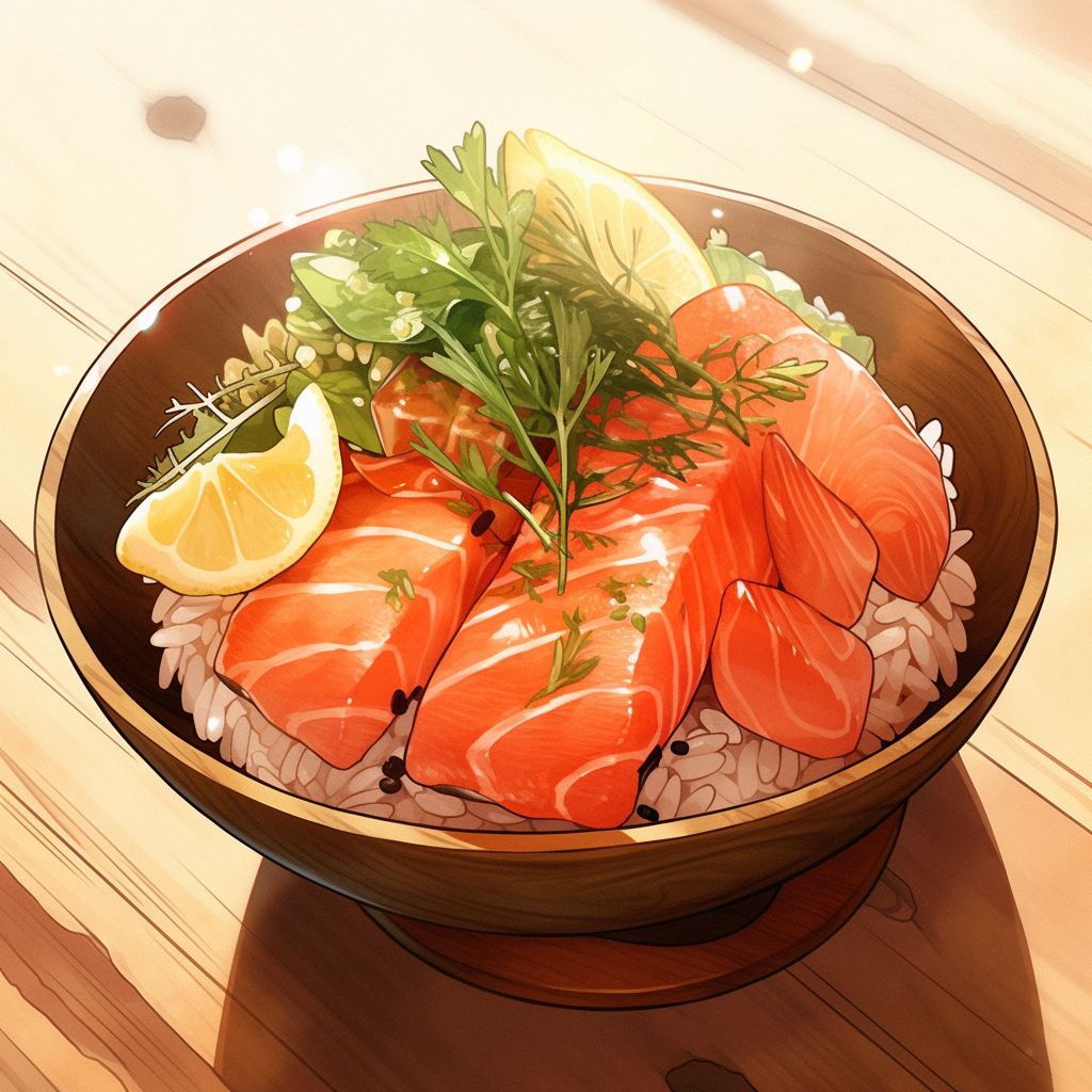 Bowl of salmon 鮭丼