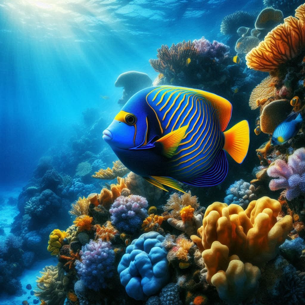 Diagonal Striped Angelfish