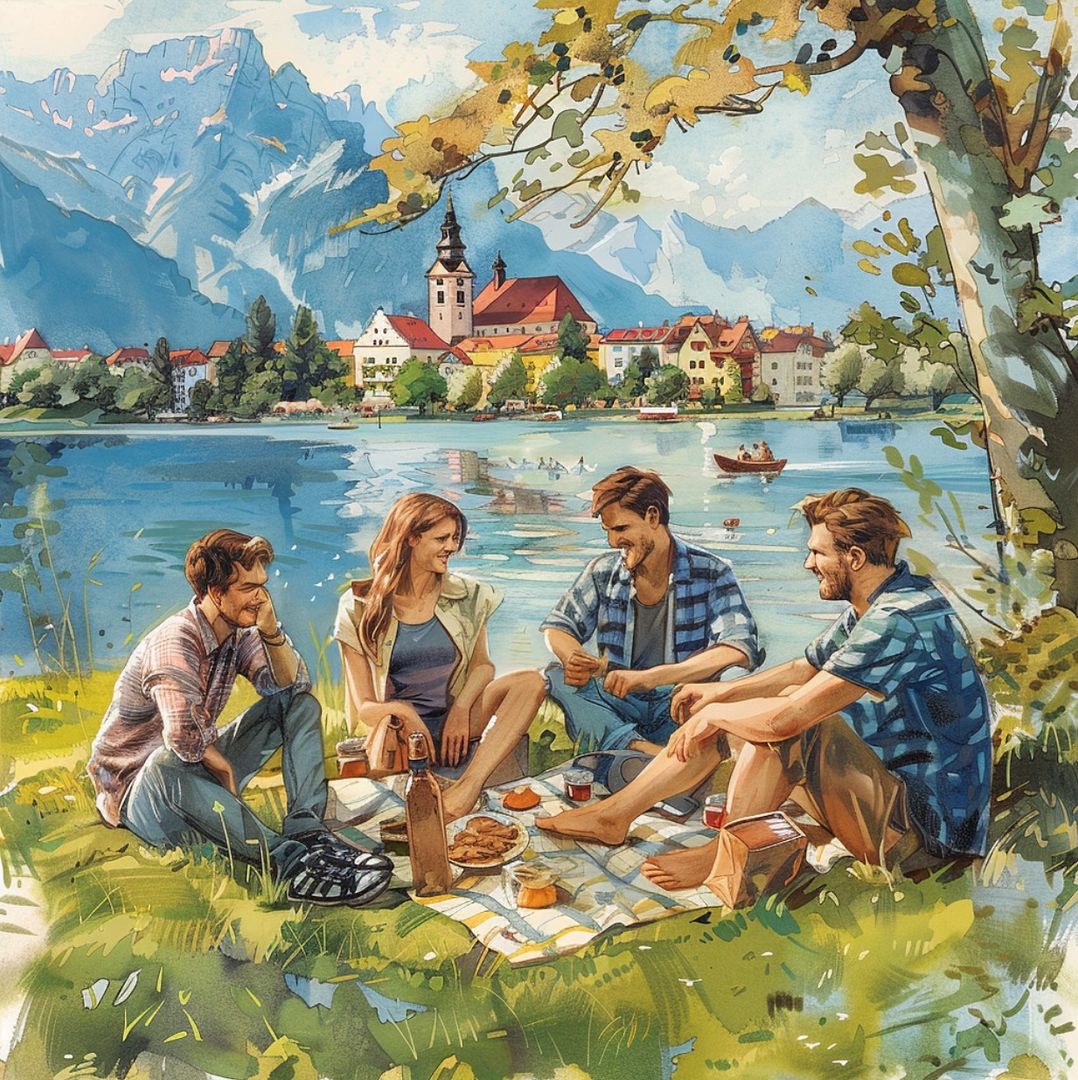 Picknick Bavarian City