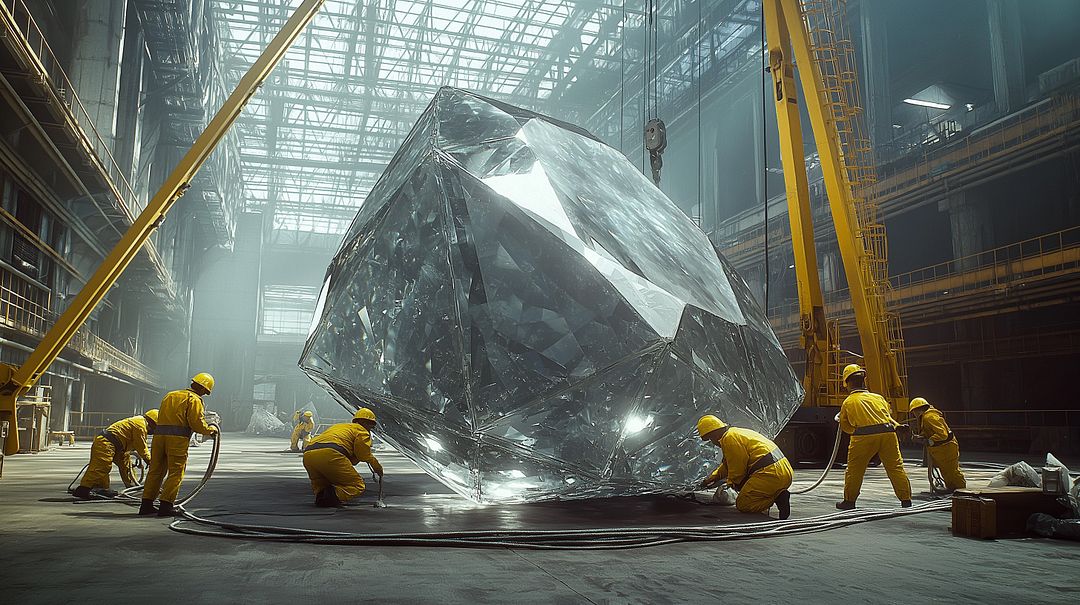 giant shiny cut diamond