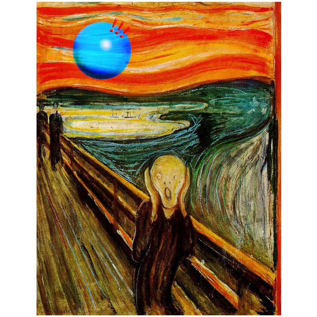 The scream with enjoy moon