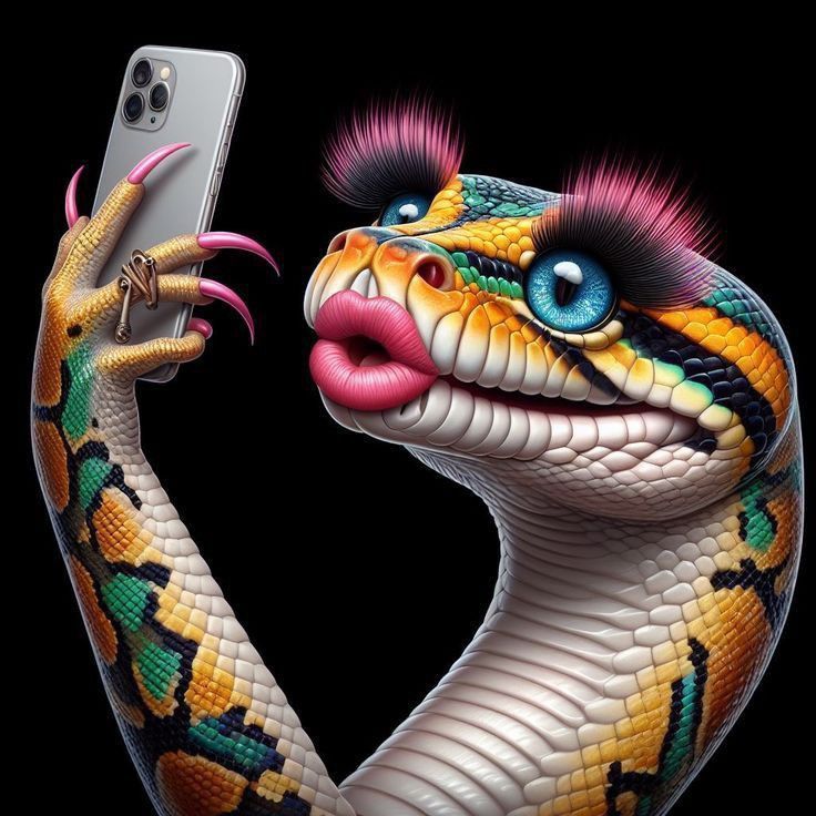 Glamorous Serpent Selfie