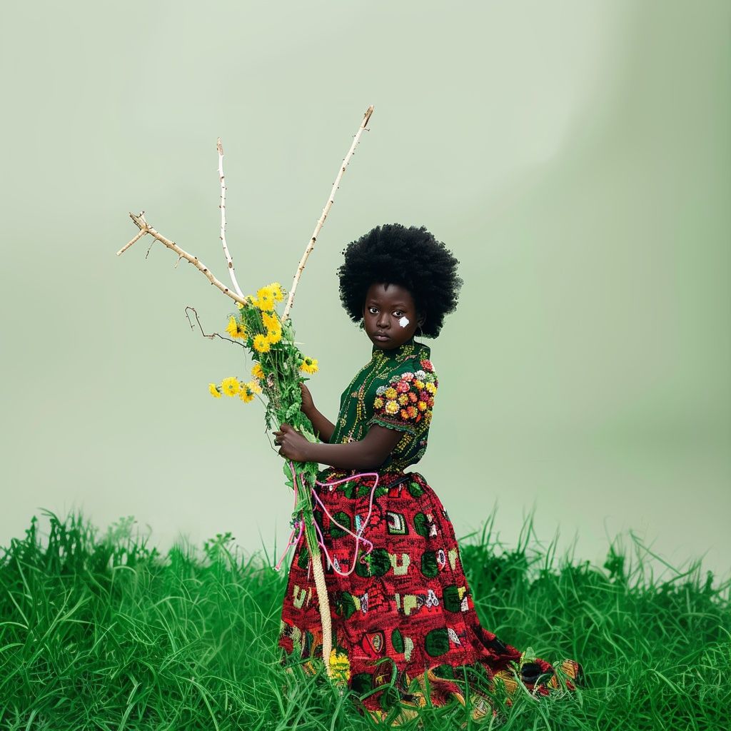 Sunflower Afro-girl