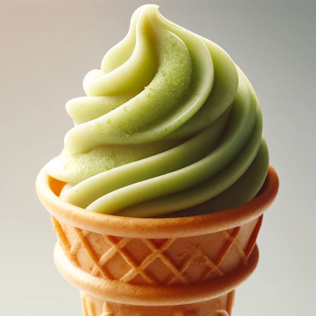 Melon ice cream cone