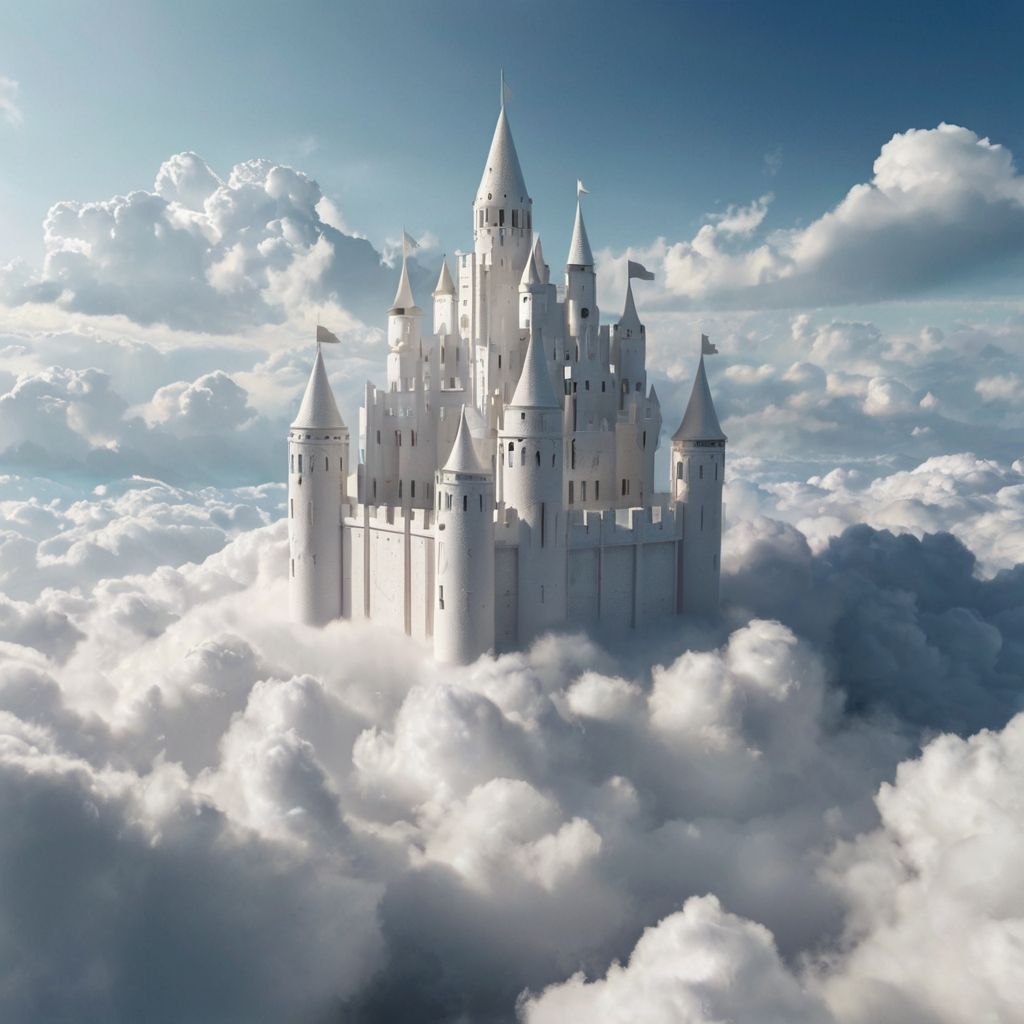 White castle on the cloud