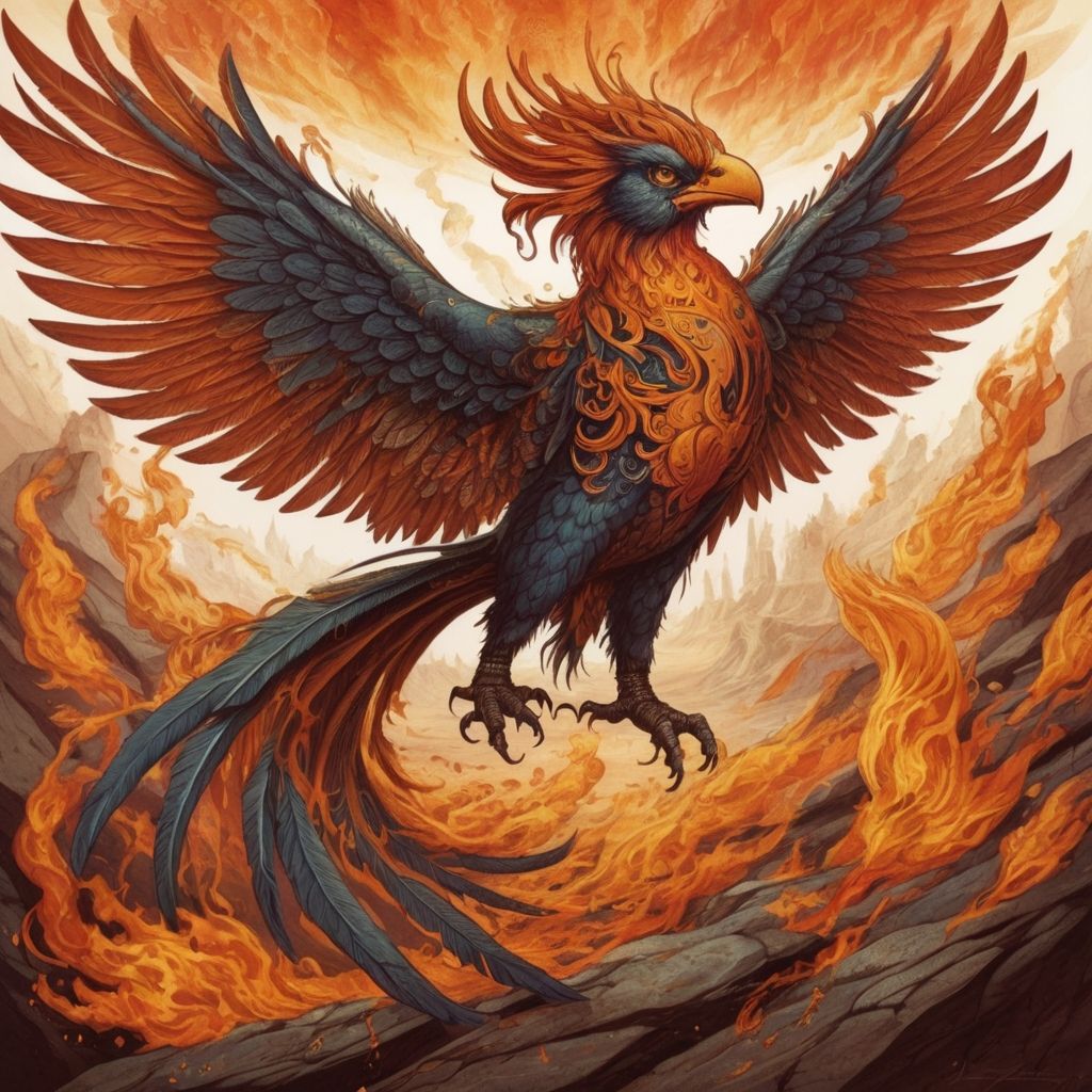 black fire bird