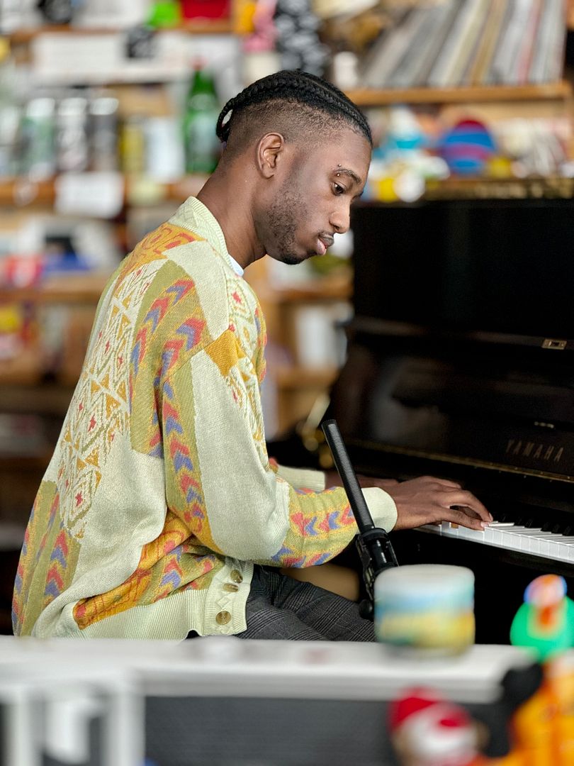 julius rodriguez at his npr tiny desk set today_20240522