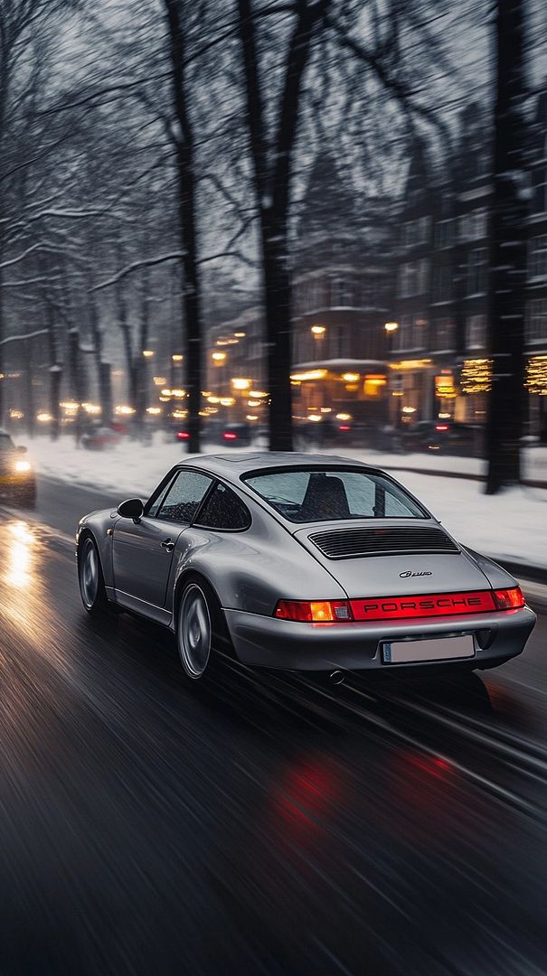 silver porsche 993