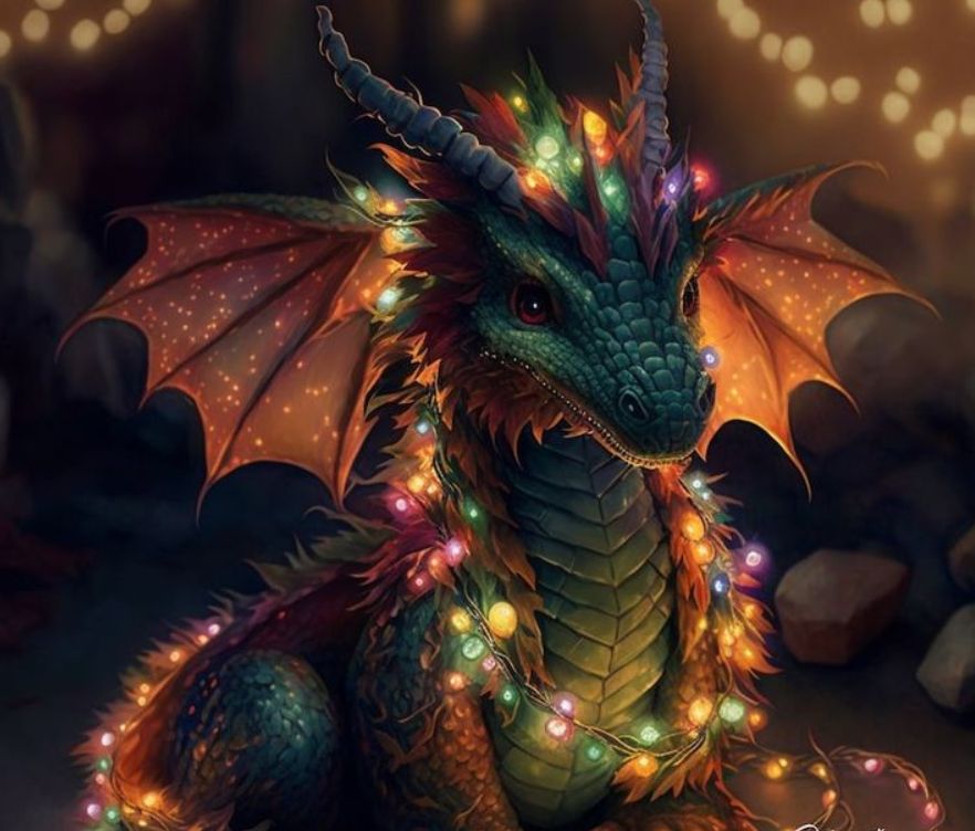 Christmas Light Dragon