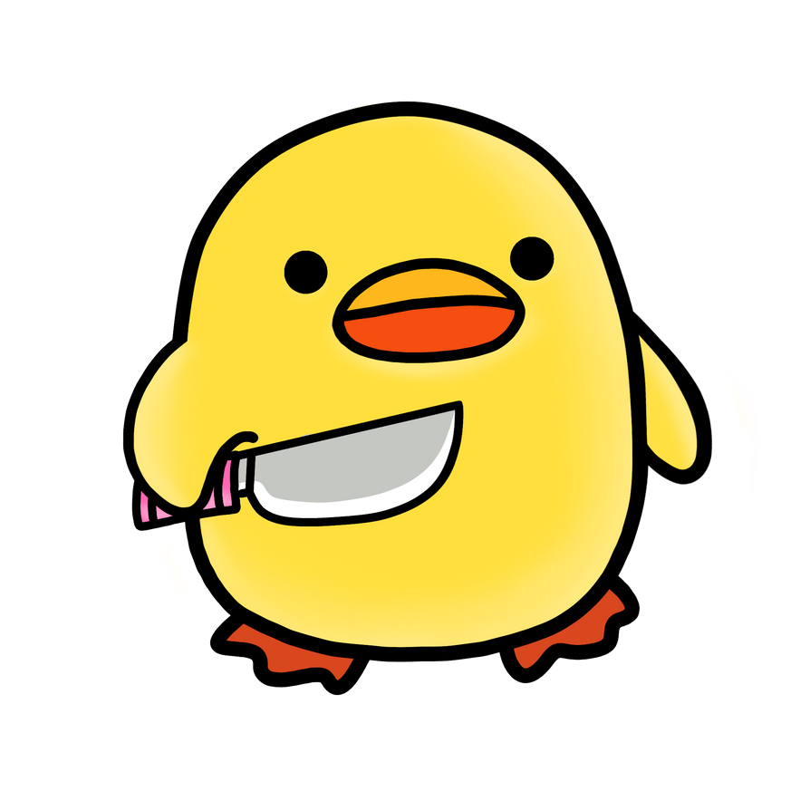 Duck with a knife