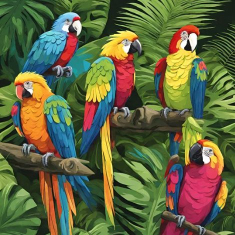 Ara parrot in the rainforest 8