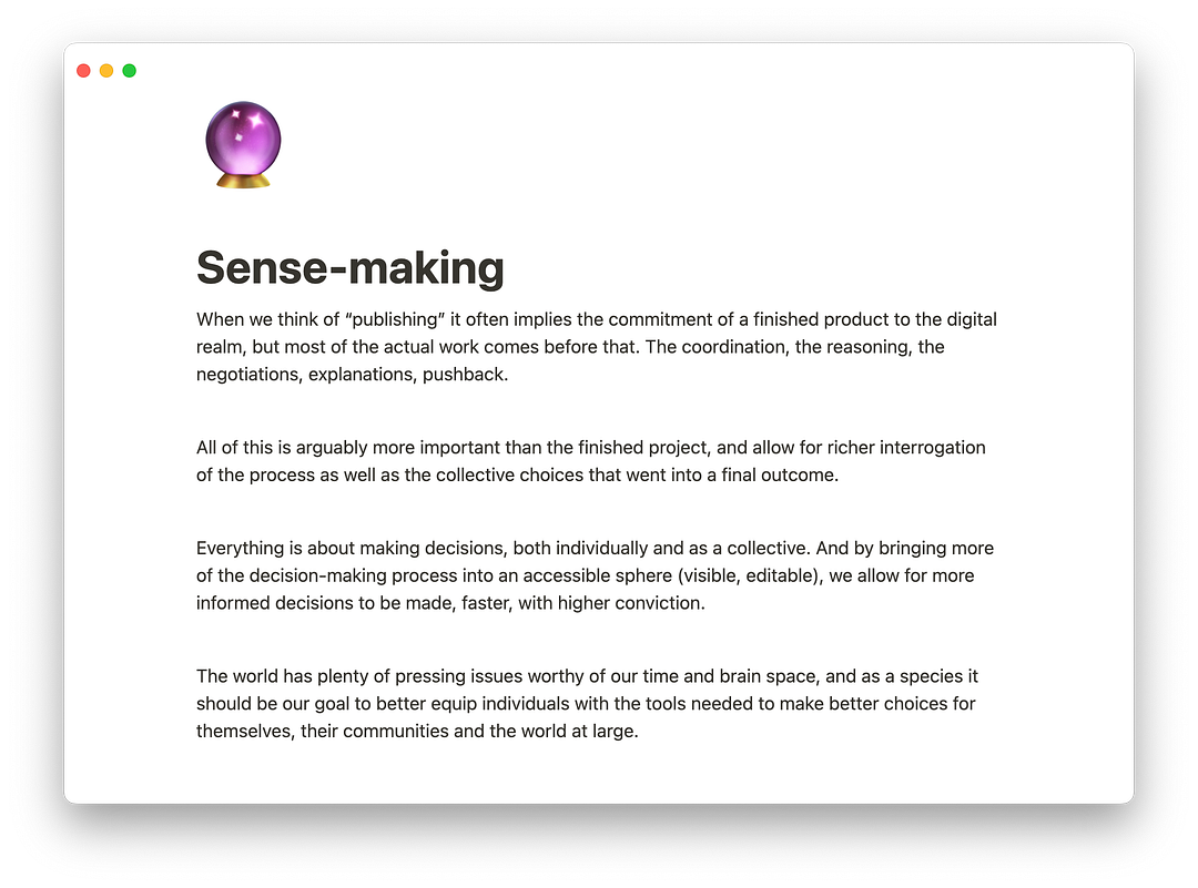 Sense-making