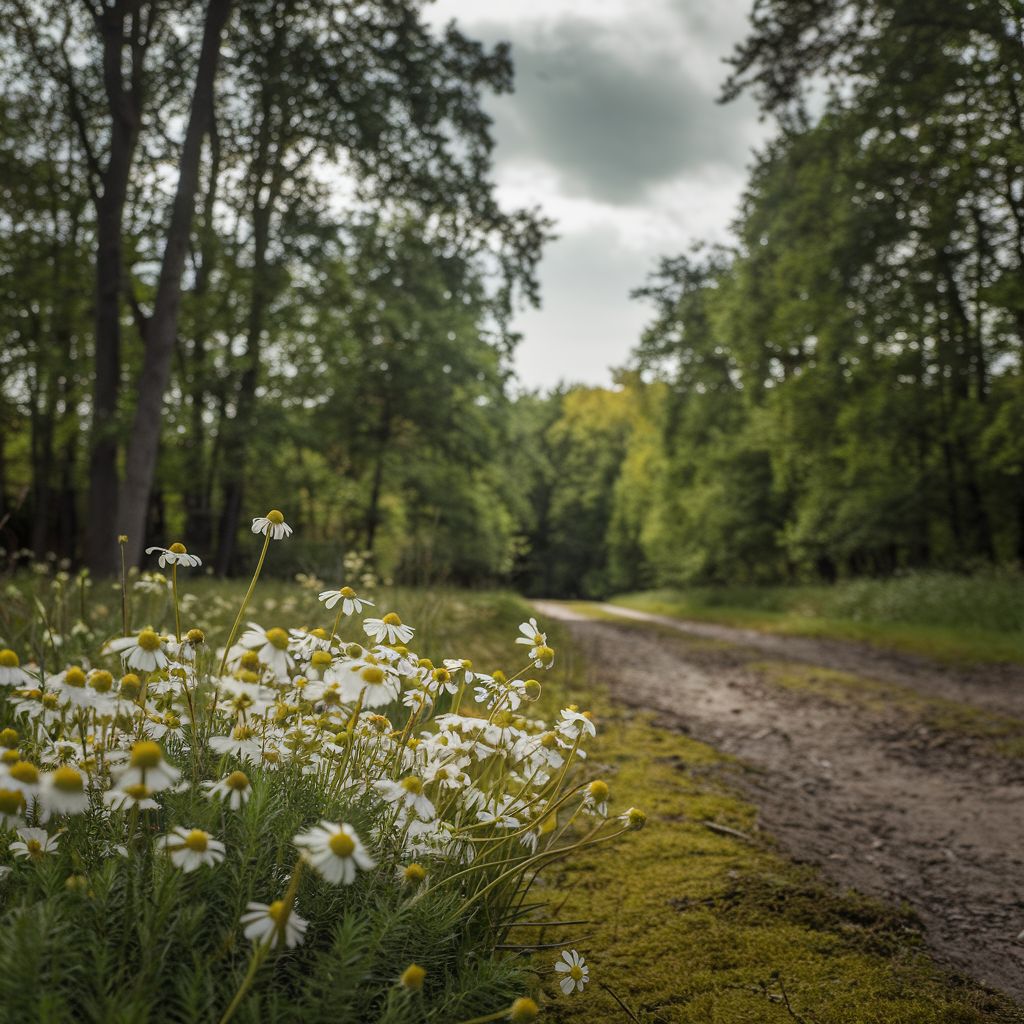 Chamomile in the forest