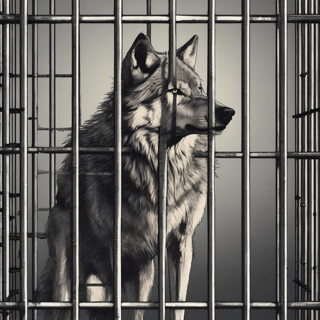 wolf in jail