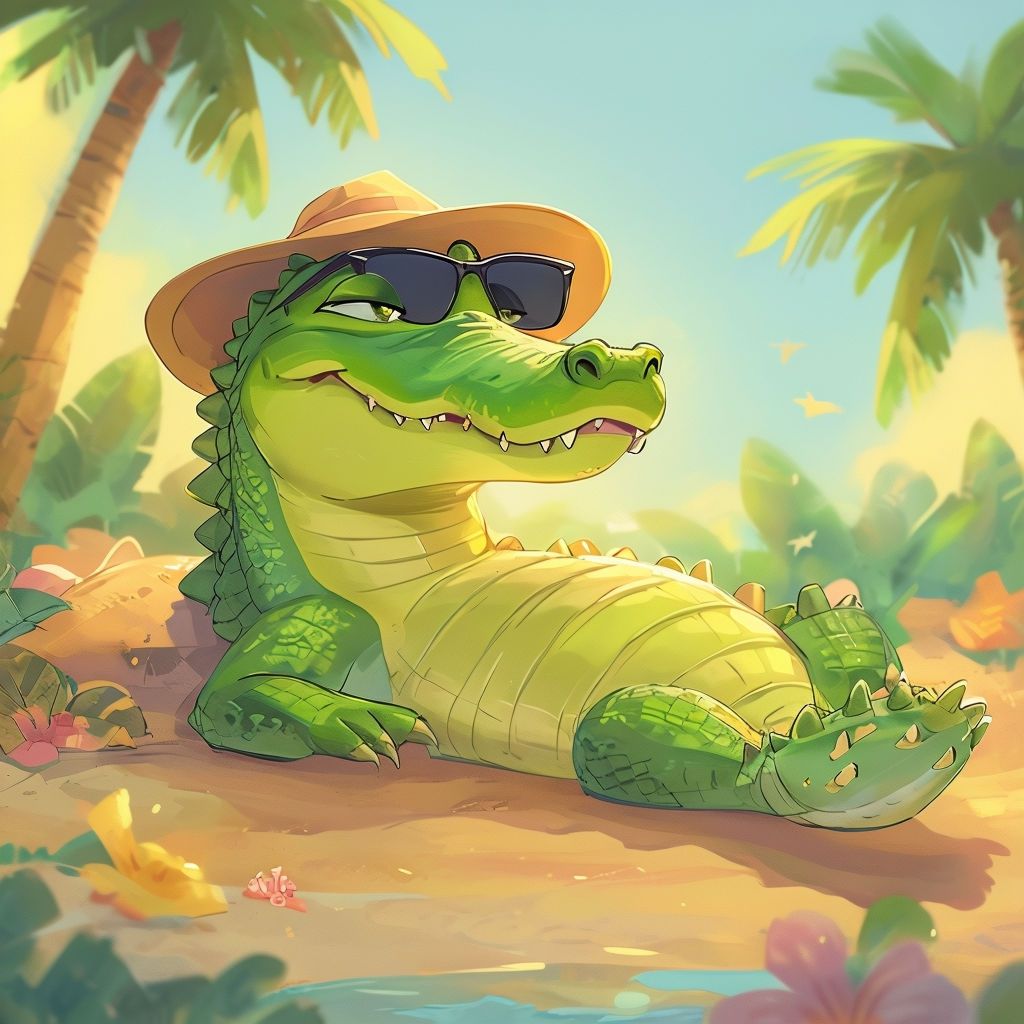 crocodile-lounging-under-the-sun