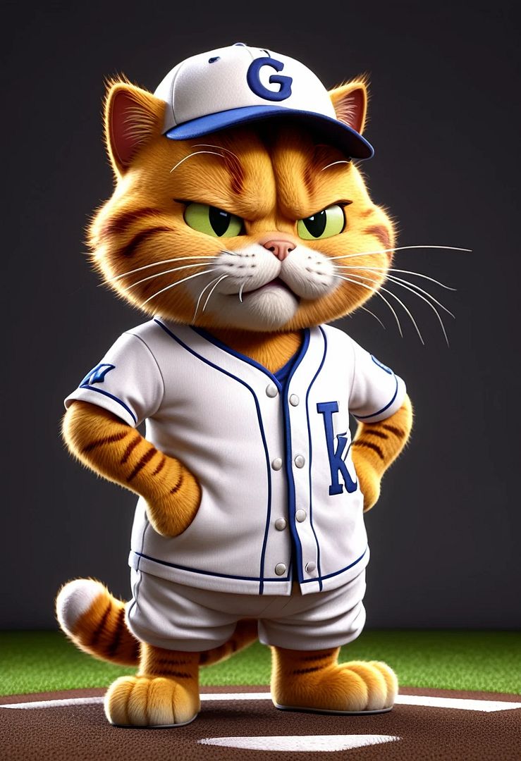 a baseball cat