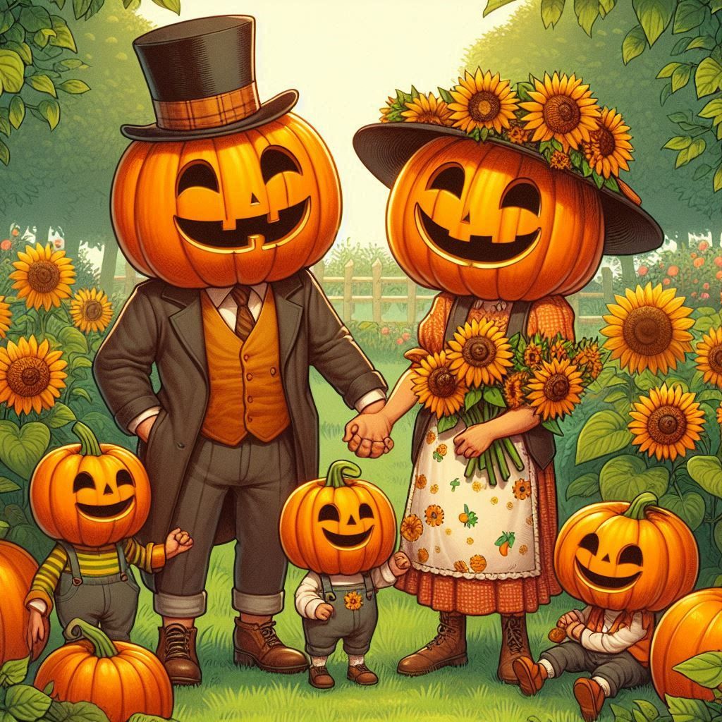 The family of Mr. Pumpkin