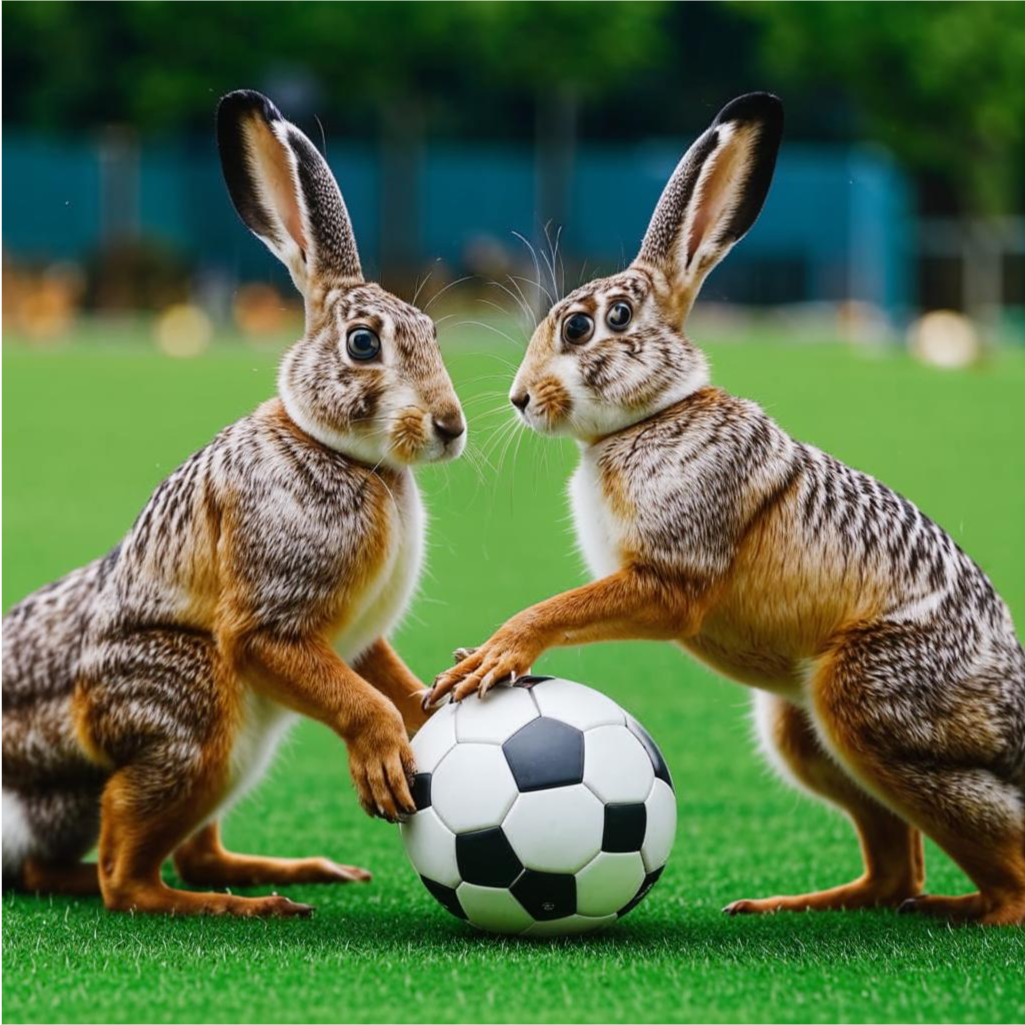 hares play football