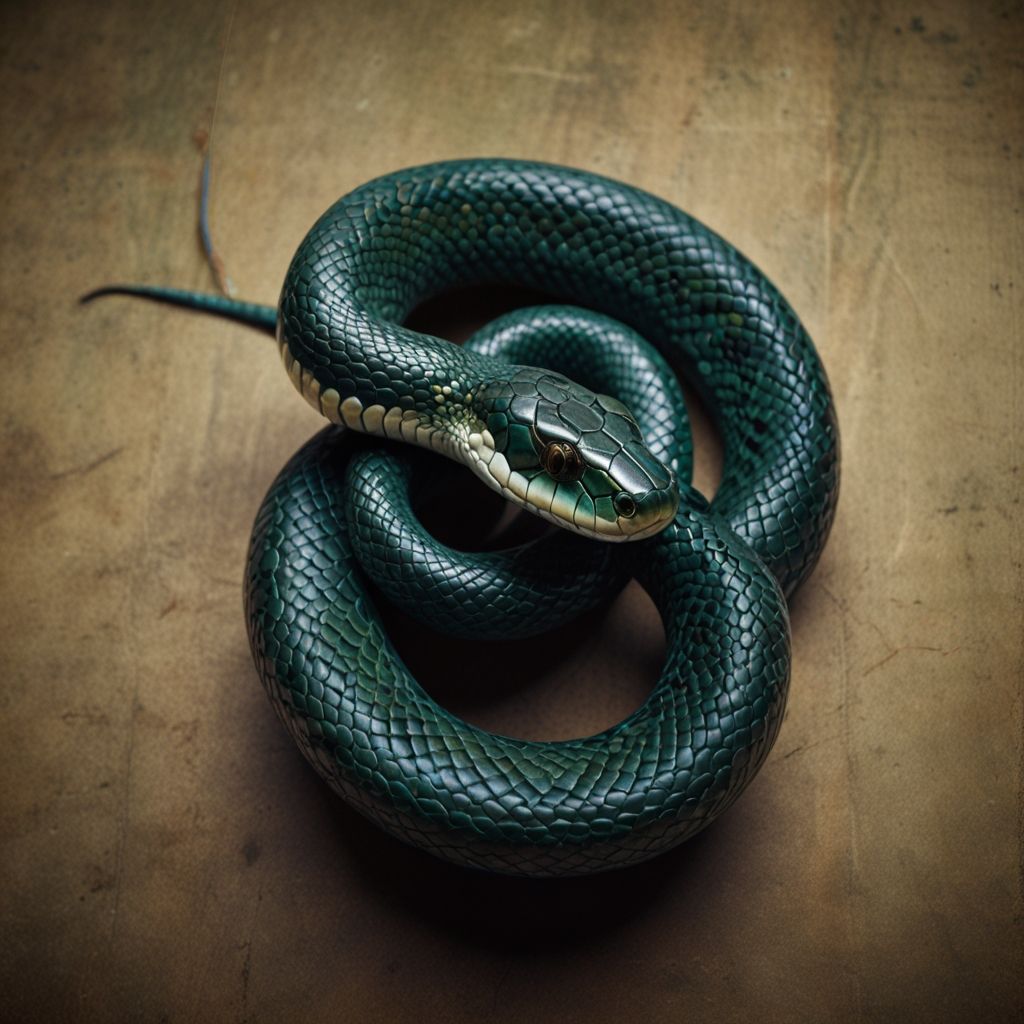 Dark green snake