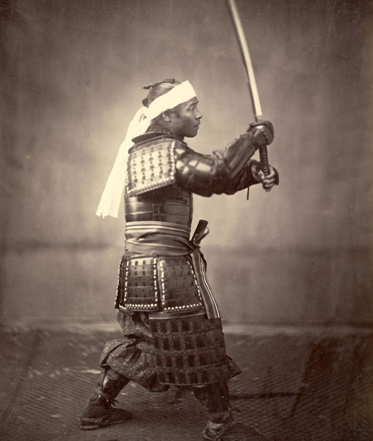 Samurai with sword 1860