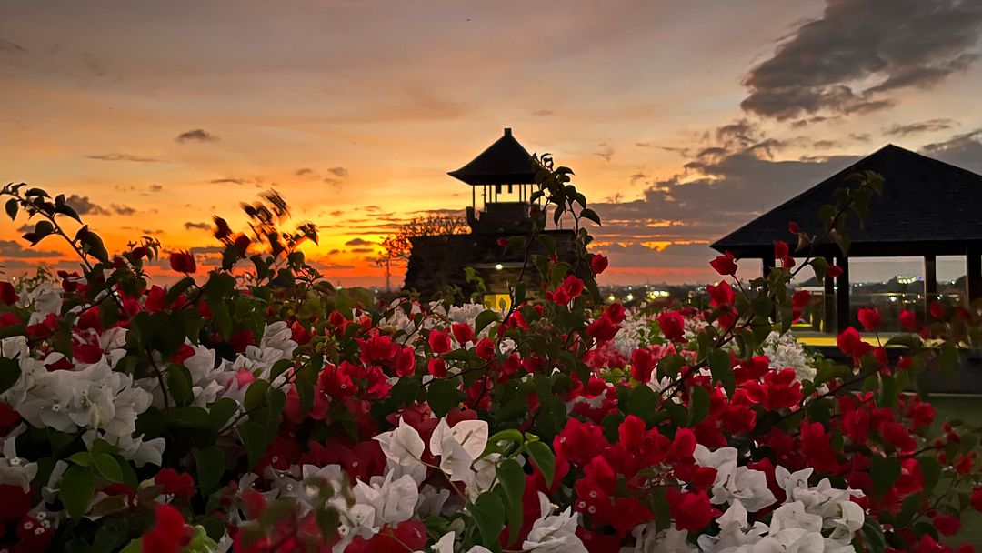 Bali Sanur Sunset, with flowers 2023