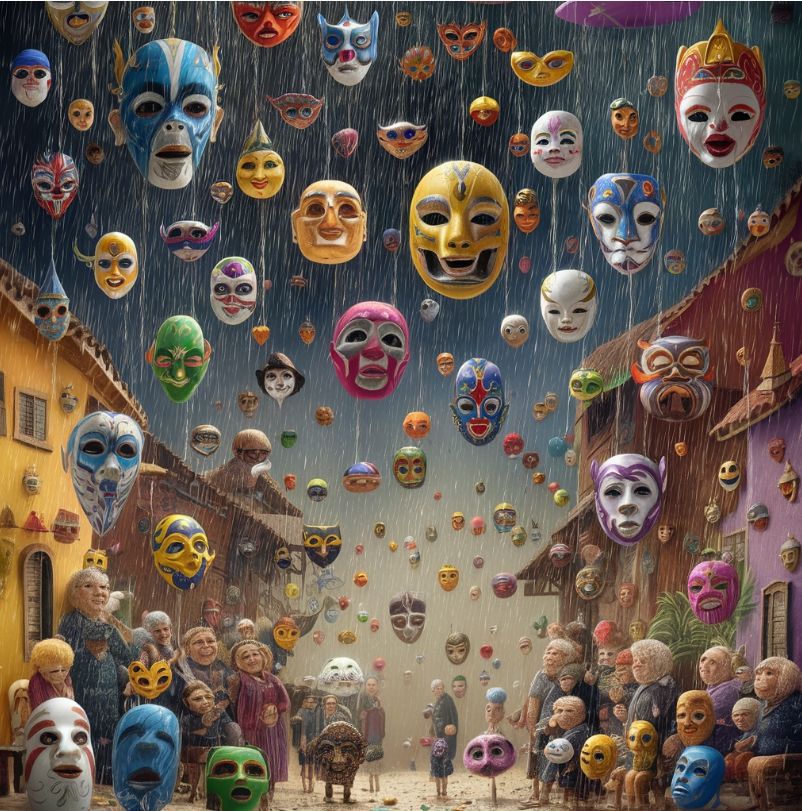 masks raining