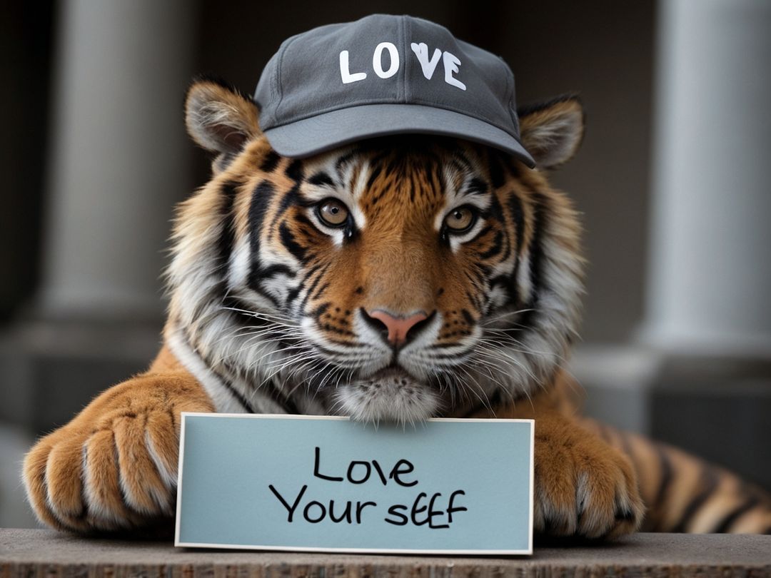 Tiger says "Love Yourself"