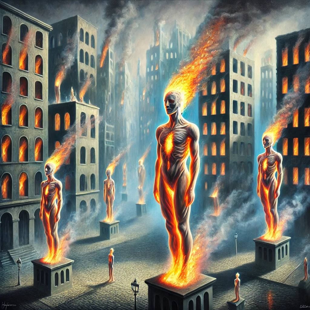 Burning Statues