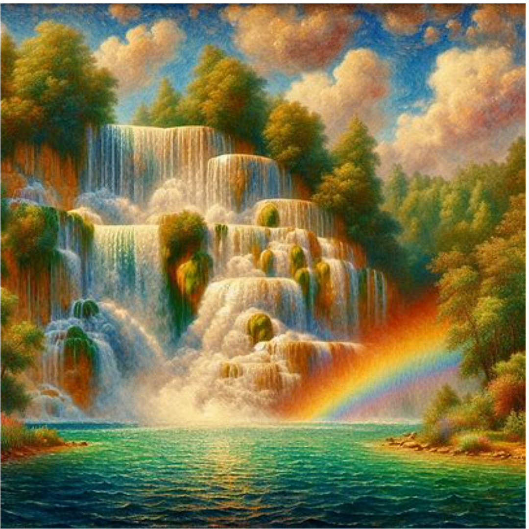 The waterfall of rainbow