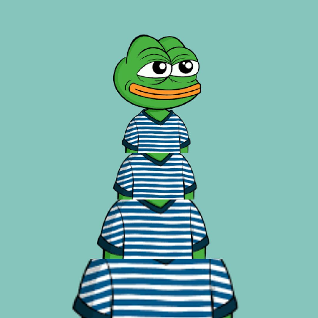 Rambofrog" NFTs: Joyful, stripe-clad frog collectibles for a splash of fun in your digital space. Collect the leap!